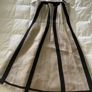 Dolce & Gabbana beige burlap dress with black